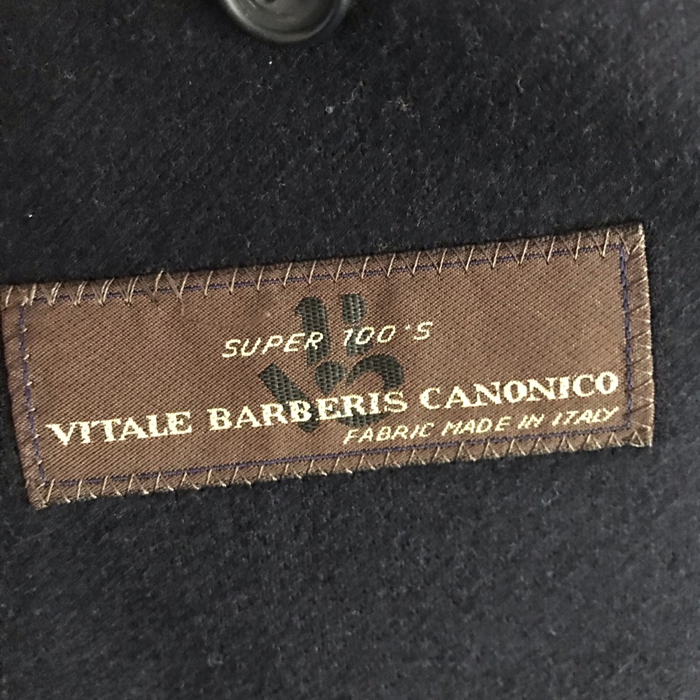 Navy Wool Sports Coat Jacket - Picture 5 of 12